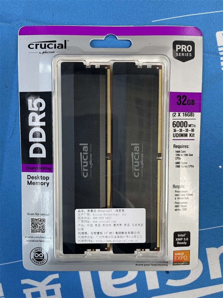 Crucial Pro Overclocking 32GB (2 x 16GB) DDR5 6000 (PC5 48000