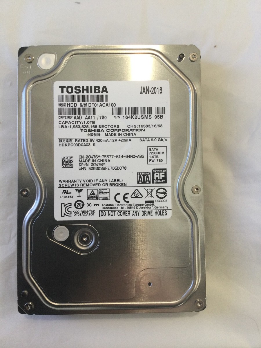 TOSHIBA DT01ACA100 1TB 7200 RPM 32MB Cache SATA 6.0Gb/s 3.5