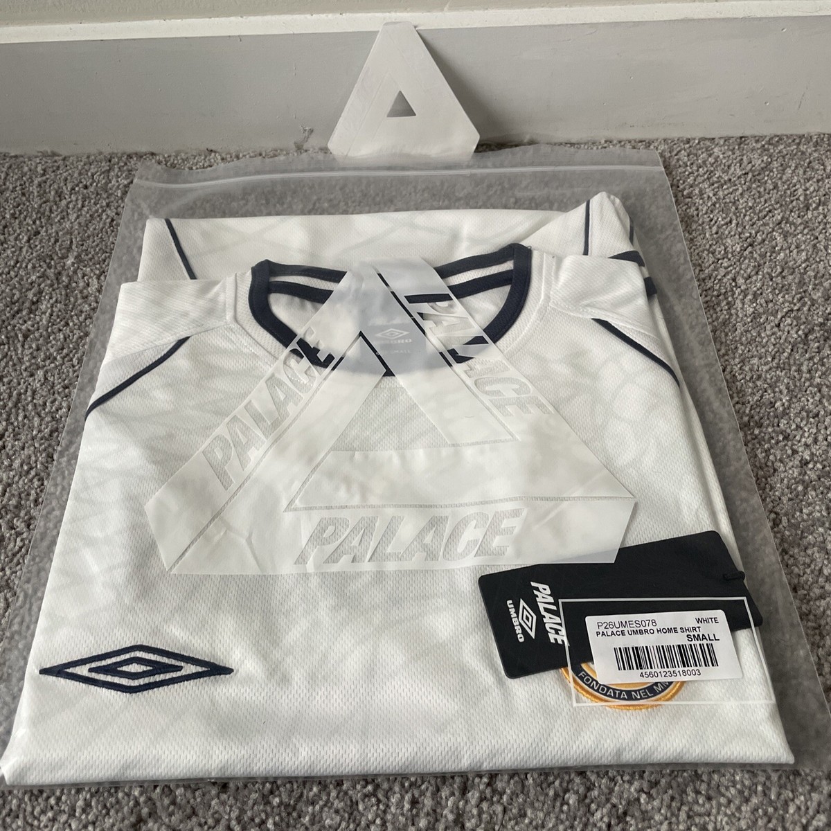 Size Small - Palace X Umbro Home Shirt White | SHIPS NOW | eBay