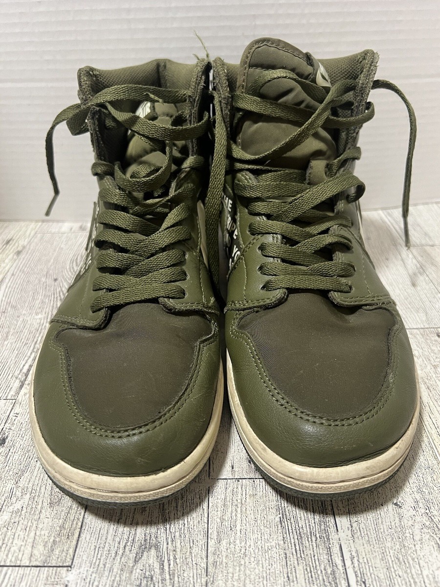 Air Jordan 1 Retro High OG Olive Canvas Men's Size 9 555088-300 | eBay