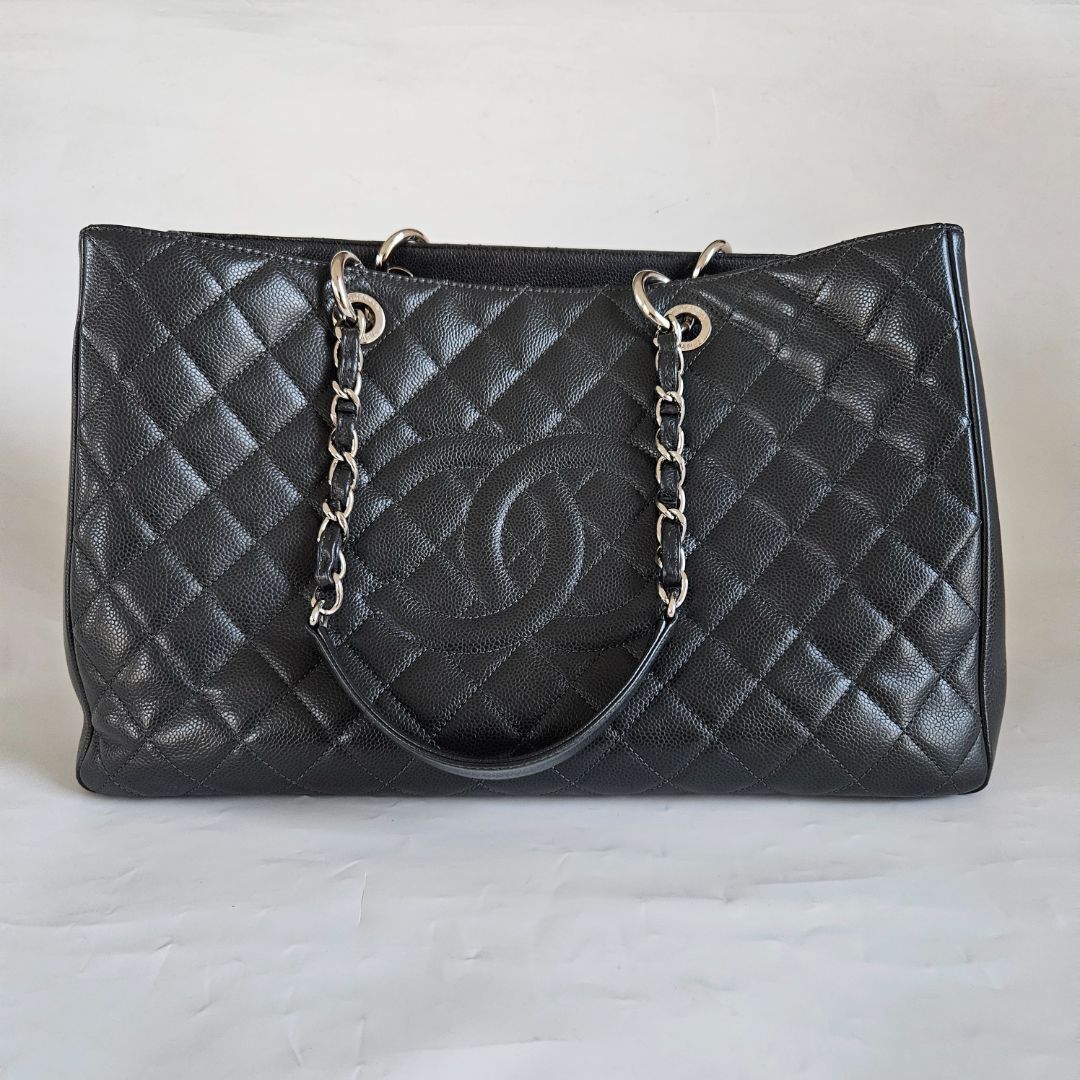 Chanel Black Quilted Caviar GST XL Tote Shop | eBay