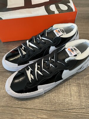 New Nike Blazer Low x Sacai Shiny Black 2022 Mens Size 12 | eBay