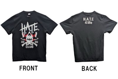 HATE CLUB T-shirt XXL Historic X-over NJPW x STARDOM Bullet Club