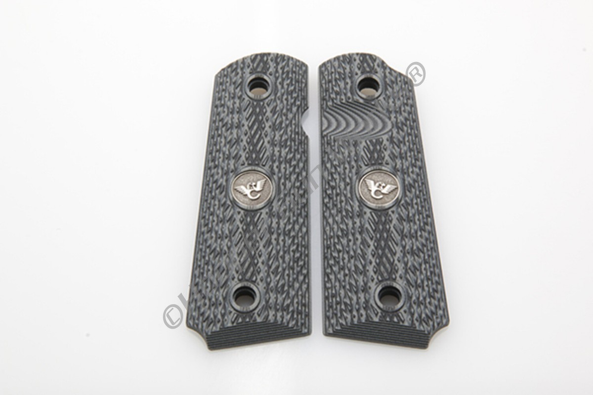 Wilson Combat 1911 Grips Full-Size Gray/Black G10 Slant Pattern