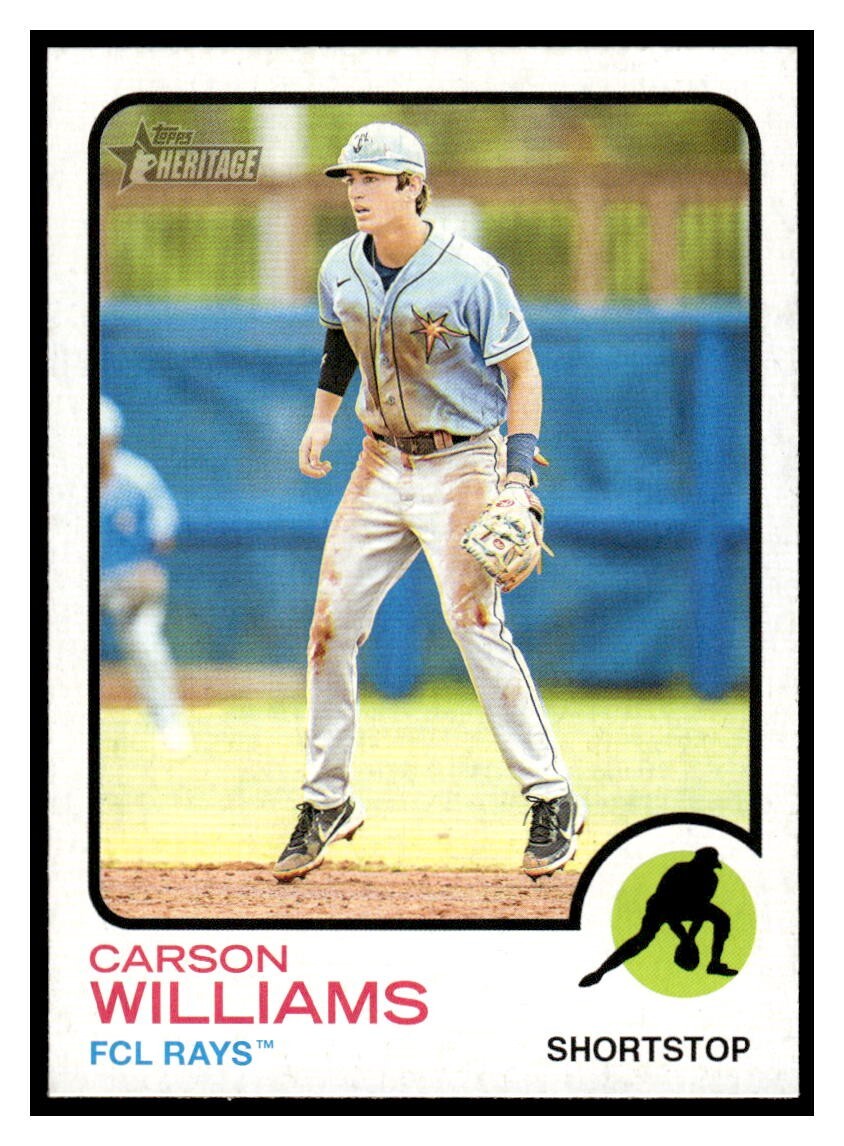 2022 Topps Heritage Minor 20 Carson Williams FCL Rays baseball