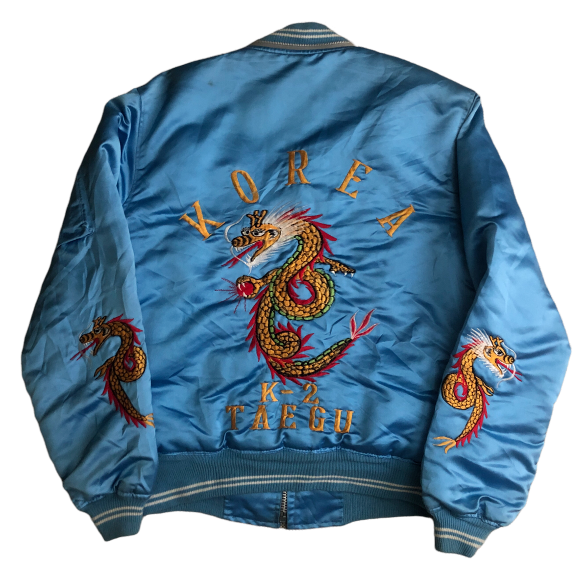 Sukajan Souvenir Vintage Bomber Jacket Korea Embroidered Dragons K