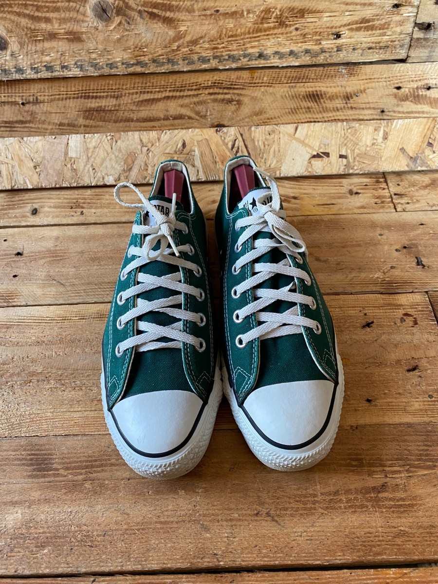 Vintage 90's Converse all star green low-top sneakers sz 8 | eBay