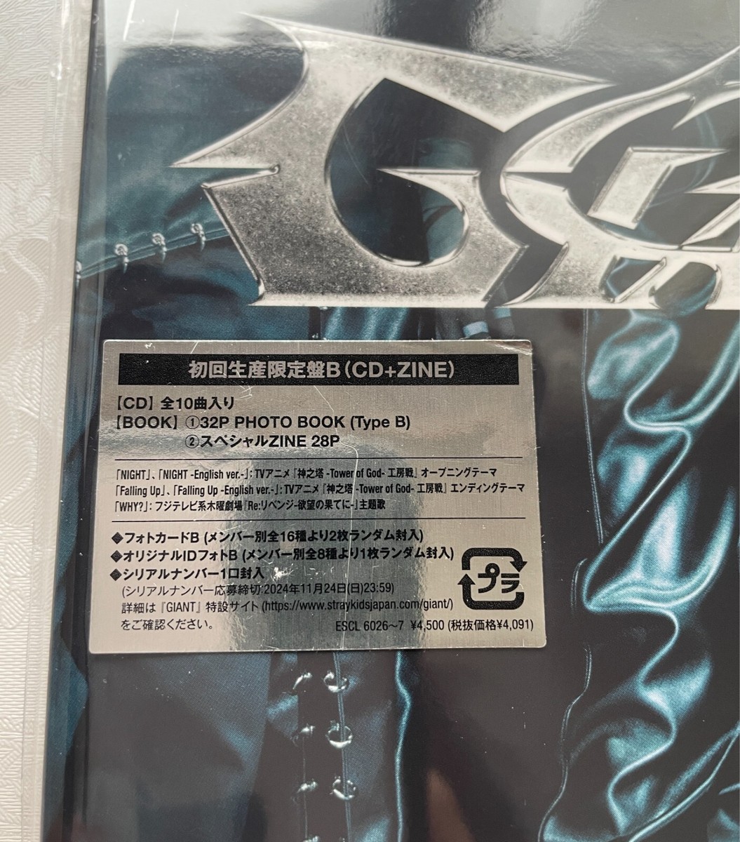 Stray Kids GIANT Limited Edition Type B CD+Special ZINE 2nd Album