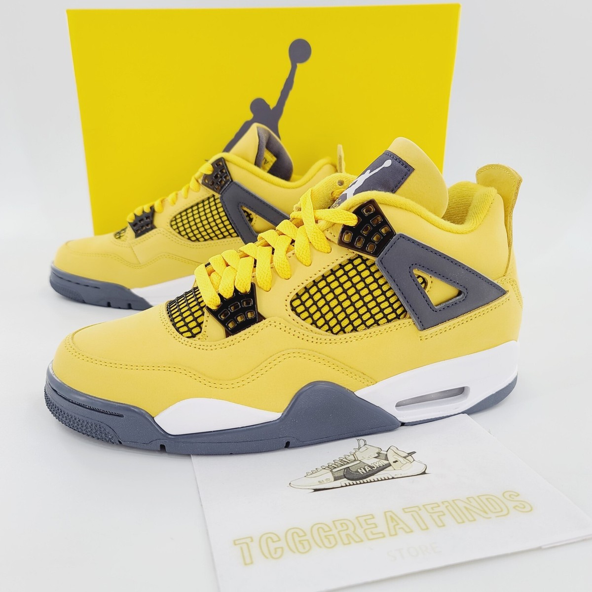 Nike Jordan 4 Retro Lightning Men's Size 10 Yellow Basketball