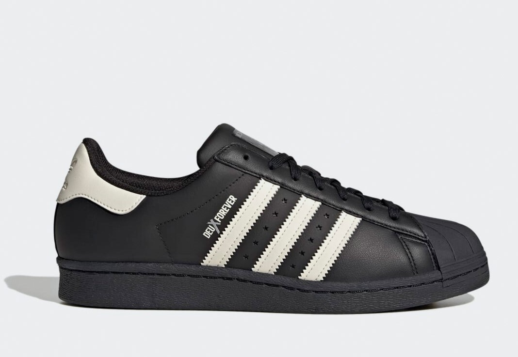 Adidas Superstar 80s x Deux men's Shoes Black White Leather IF6291