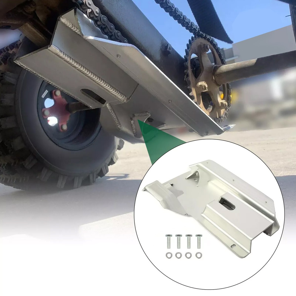 Swing Arm Skid Plate for ATV Quad Honda TRX400EX 99-08 TRX400X 09