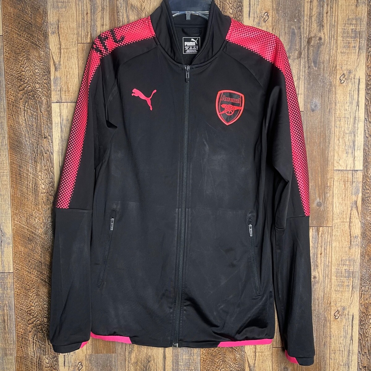 ARSENAL FC FOOTBALL BLACK JACKET ORIGINAL PUMA 751695 SIZE M | eBay