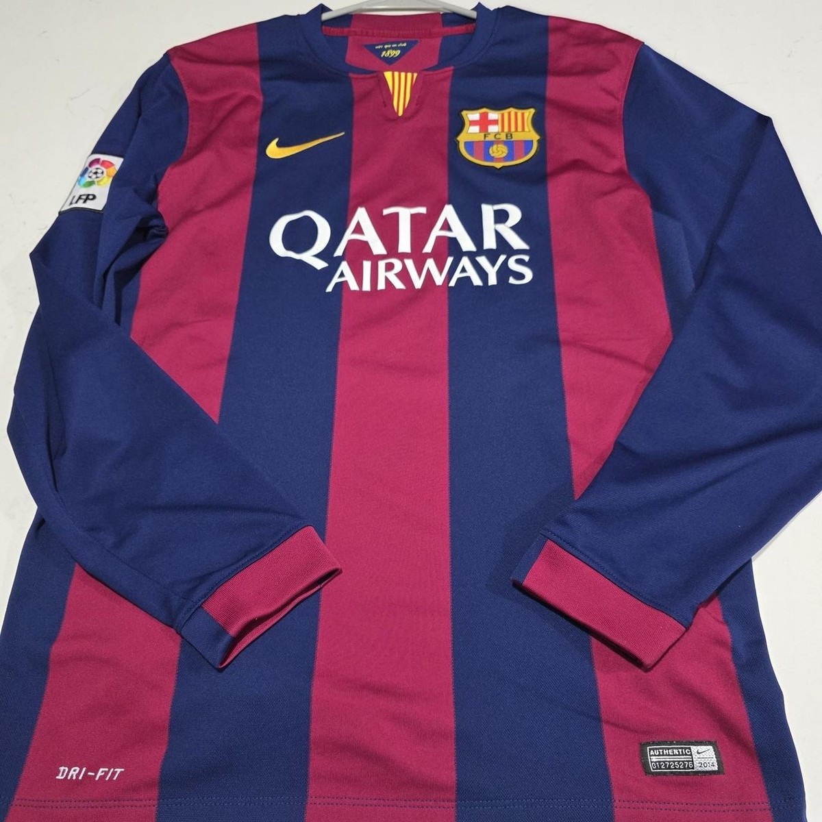 Fc Barcelona 2014-2015 Home Xavi Hernandez Longsleeve Jersey Size