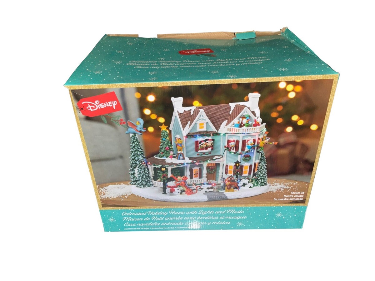 Disney Holiday Decorations – Animated Holiday House With Lights