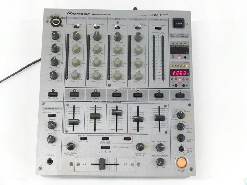 Pioneer DJM-600 DJ Professional Mixer Silver Auto BPM Counter