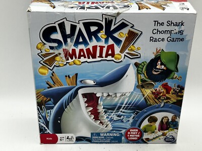 Shark Mania Board Game Spin Master Rare 2014 Summer Fun FOR PARTS