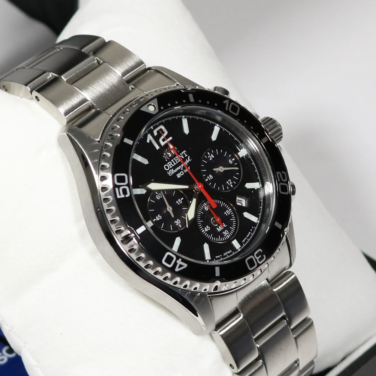 Orient Sports Mako Solar Black Dial Men's Stainless Steel Watch RA