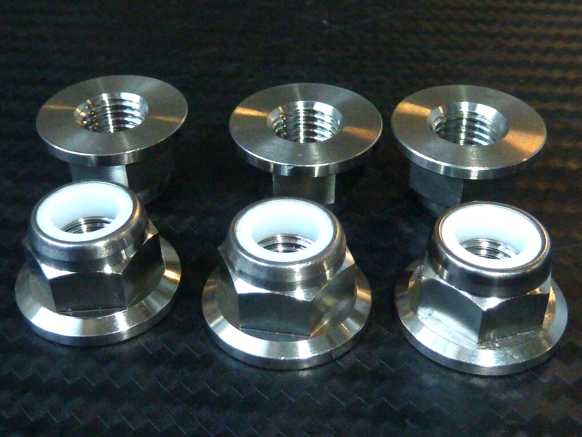 Kawasaki ZX14R TITANIUM GRADE 5 REAR SPROCKET NUTS KIT OF 6 M10X1