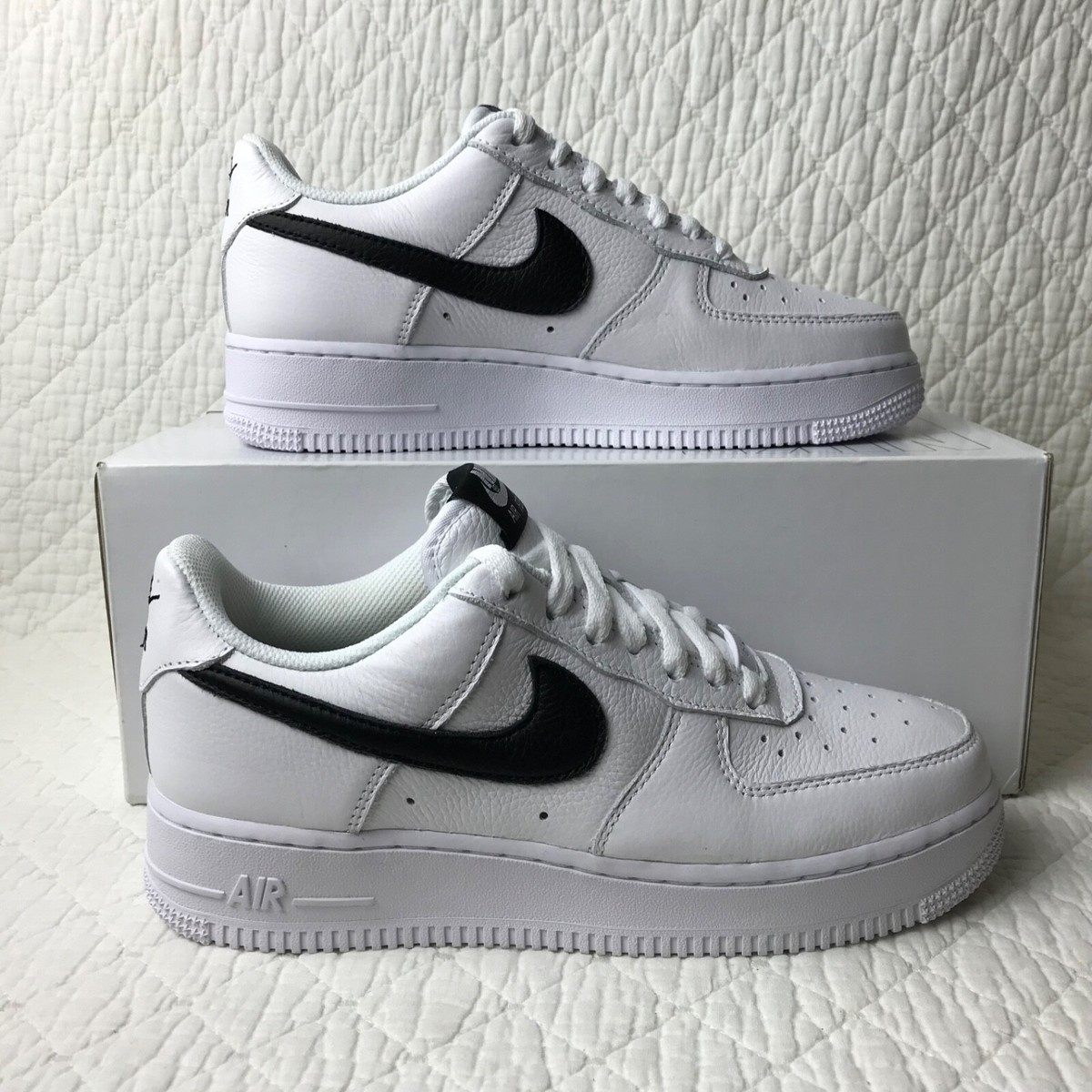 Nike ID By You Air Force 1 Shoes Women's SZ 7.5 White Black DN4165
