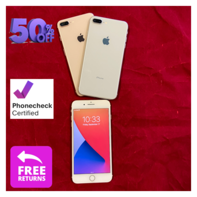 Apple iPhone 8 Plus 64GB - Very Good Condition - Gold, Silver