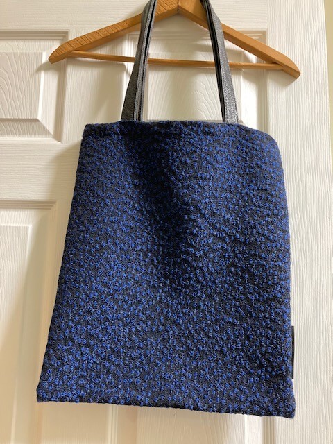 KVADRAT RAF SIMONS BLUE AND BLACK WOOL TOTE BAG | eBay