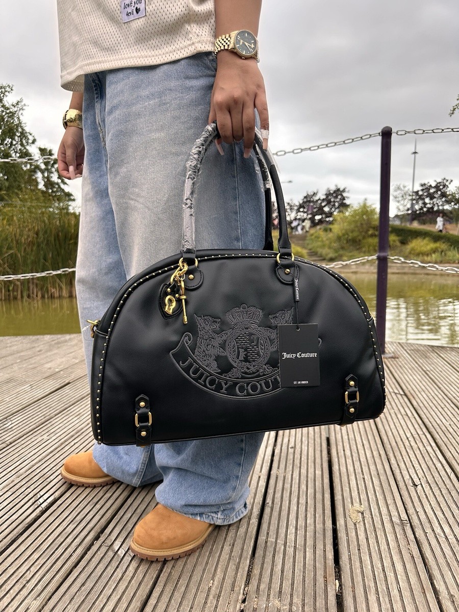 Y2k/2000s juicy couture vintage style PU leather Bowling bag | eBay