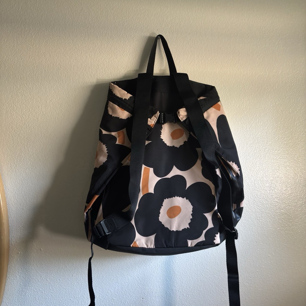 Adidas x Marimekko Unikko Floral Backpack Black/Orange/Pink GREAT