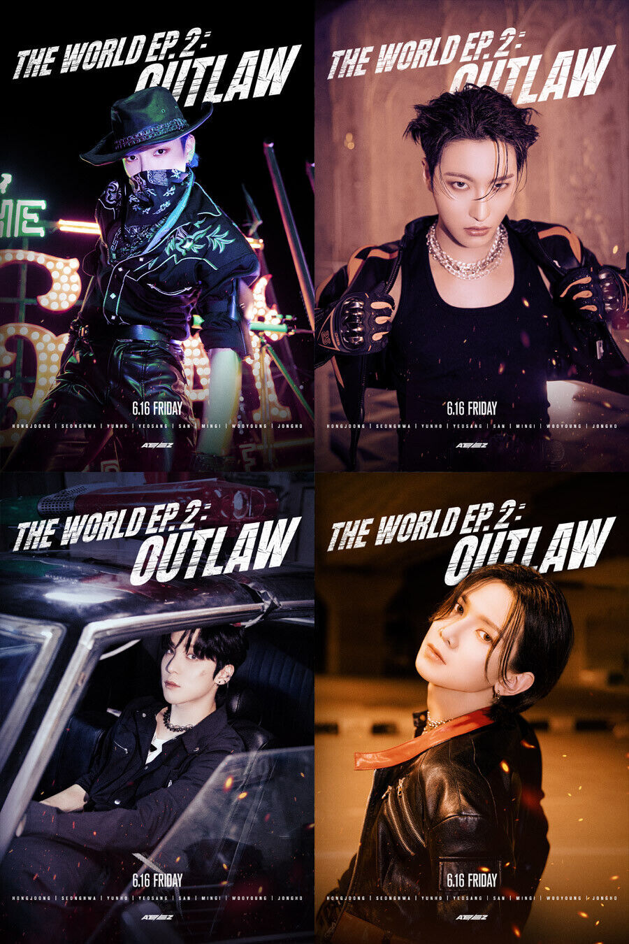 ATEEZ [THE WORLD EP.2:OUTLAW] Album PLATFORM Ver/QR Card+9 Photo