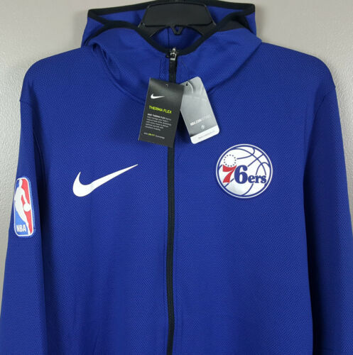 Nike Philadelphia 76ers Courtside 1/2 Zip Mens Medium Blue Sixers