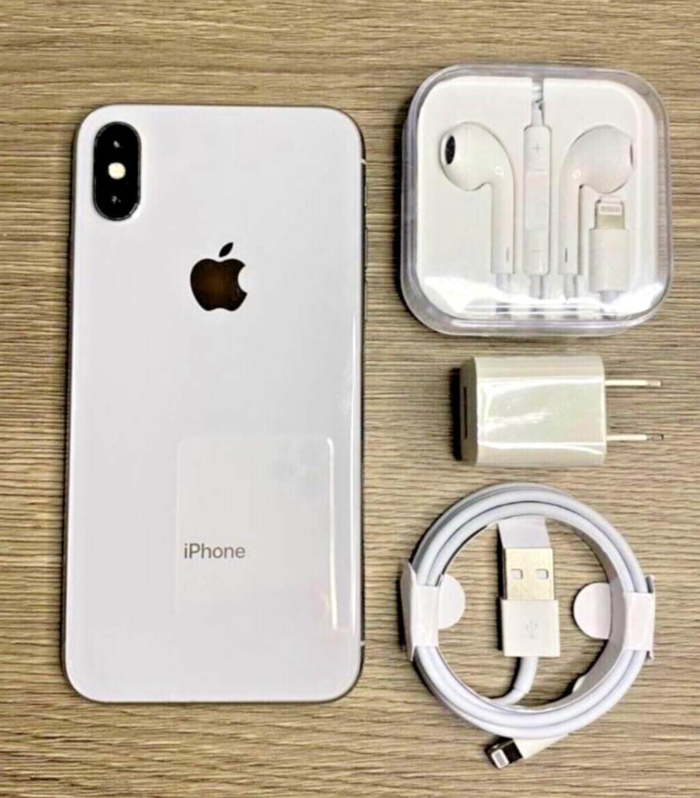 Apple iPhone X - 64GB - Silver (Unlocked) A1865 (CDMA + GSM