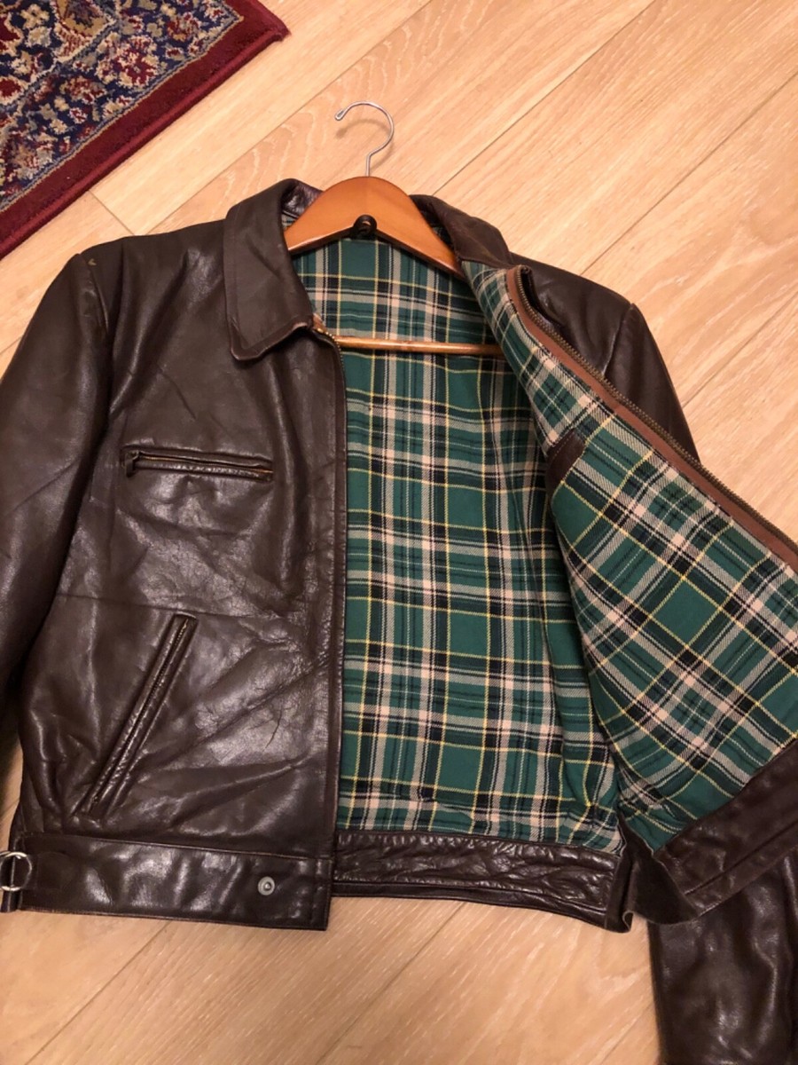 1940's French Cyclist 'Hartmann' Style Leather Jacket WW2 Era