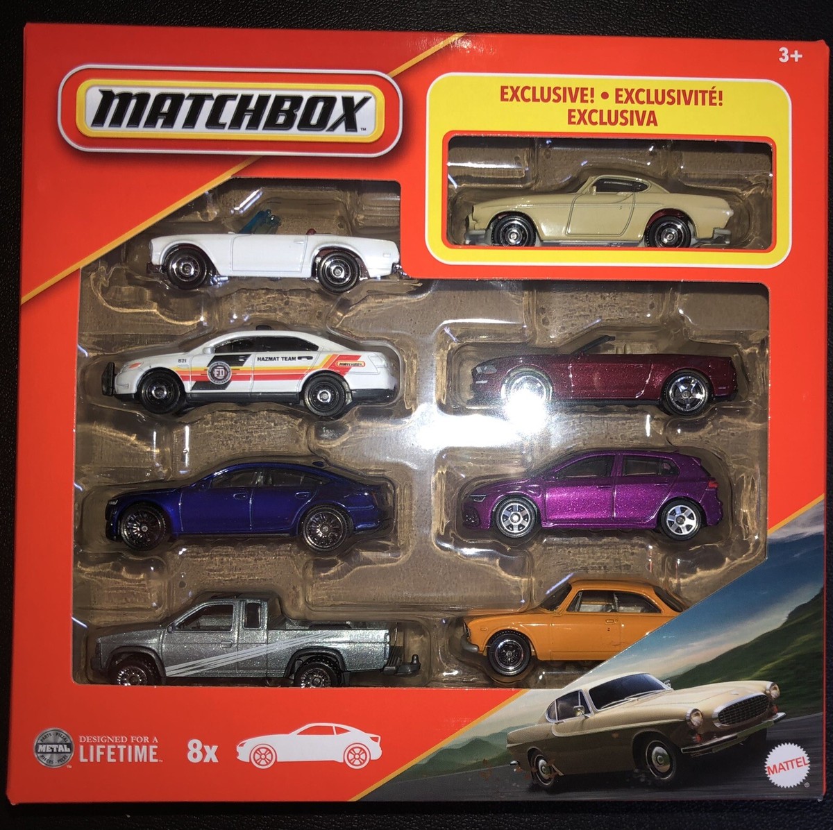 Matchbox 2025 8-Pack Exclusive 1969 Volvo 18005 Plus 1995 Nissan