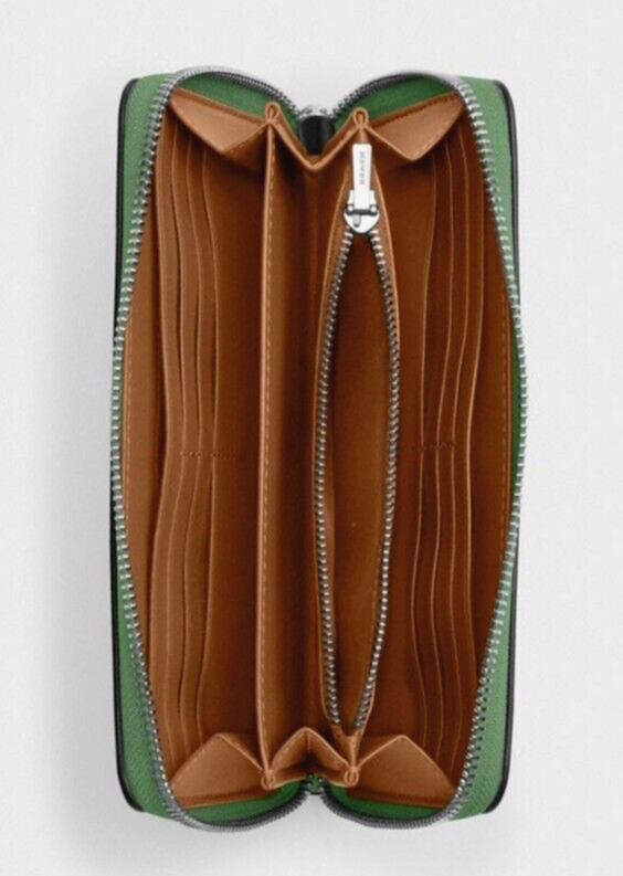 OLD COACH ダークグリーン レザーウォレット 7219 OLD COACH ダーク