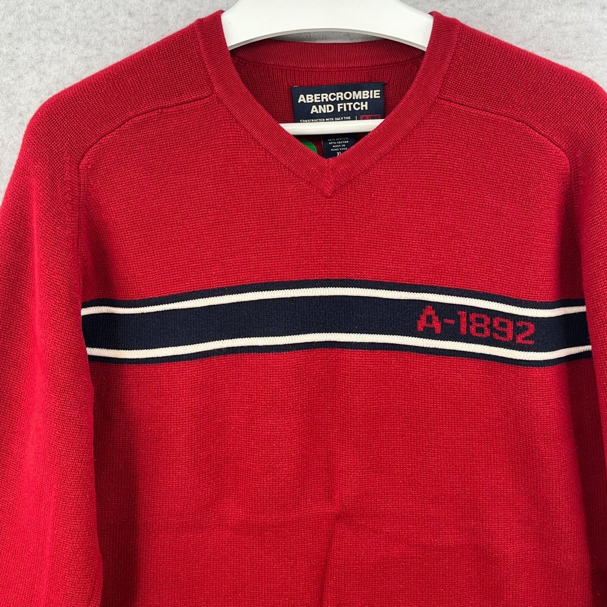 Vintage Y2K Abercrombie & Fitch Sweater Mens XL V Neck Acrylic