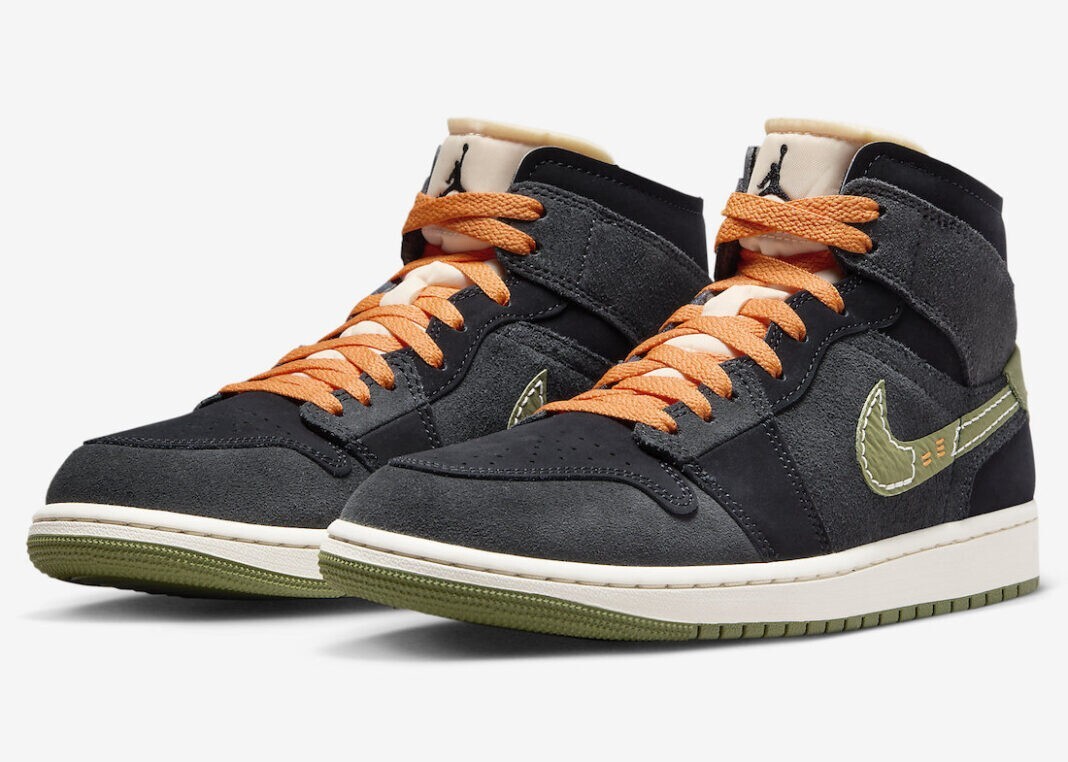Size 7.5 Nike Jordan 1 Mid SE Craft Anthracite Black Olive