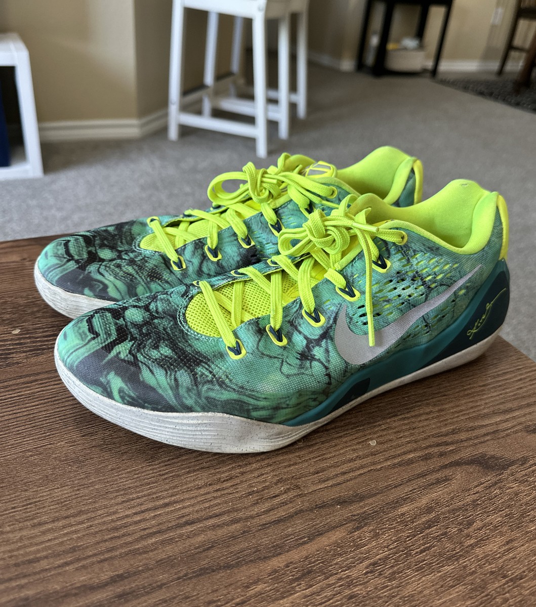 Nike Kobe 9 IX EM Low Easter Turbo Green Silver Men's Size 12