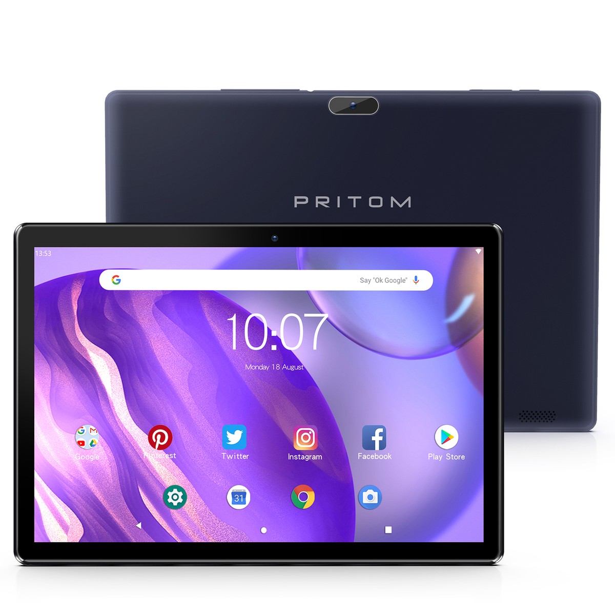 PRITOM 10 inch Android Tablet, 32GB 10