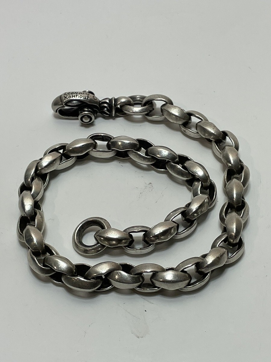 Vintage Sterling Leonard Kamhout Chain Link Necklace With War Bird
