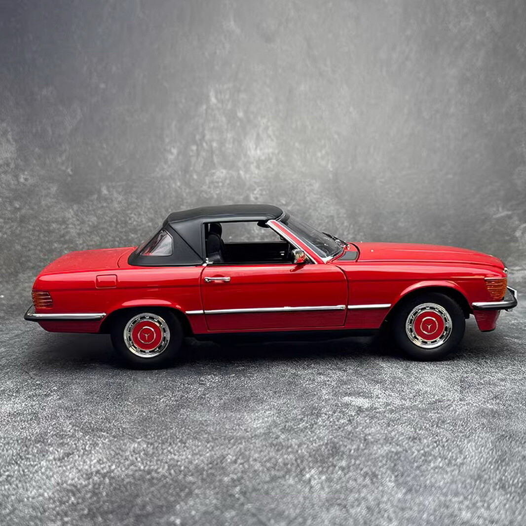 Norev 1/18 Scale Mercedes-Benz 350SL Red Diecast Car Model Toy