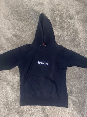 1995-1996 Navy Supreme Box Logo Hoodie L | eBay