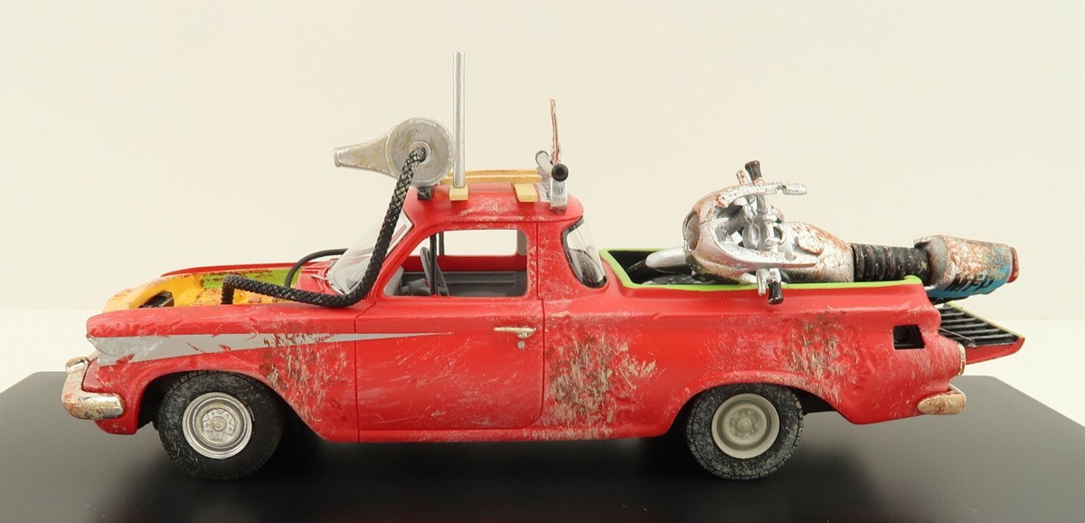ACE Models Holden EJ Ute Damaged with Gooses Kawasaki Bike Mad Max