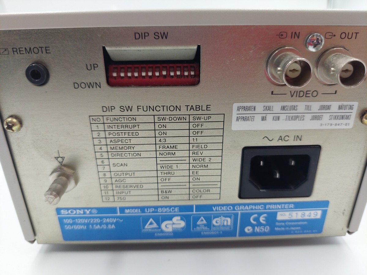 SONY UP-895 MDW VIDEO GRAPHIC PRINTER | eBay