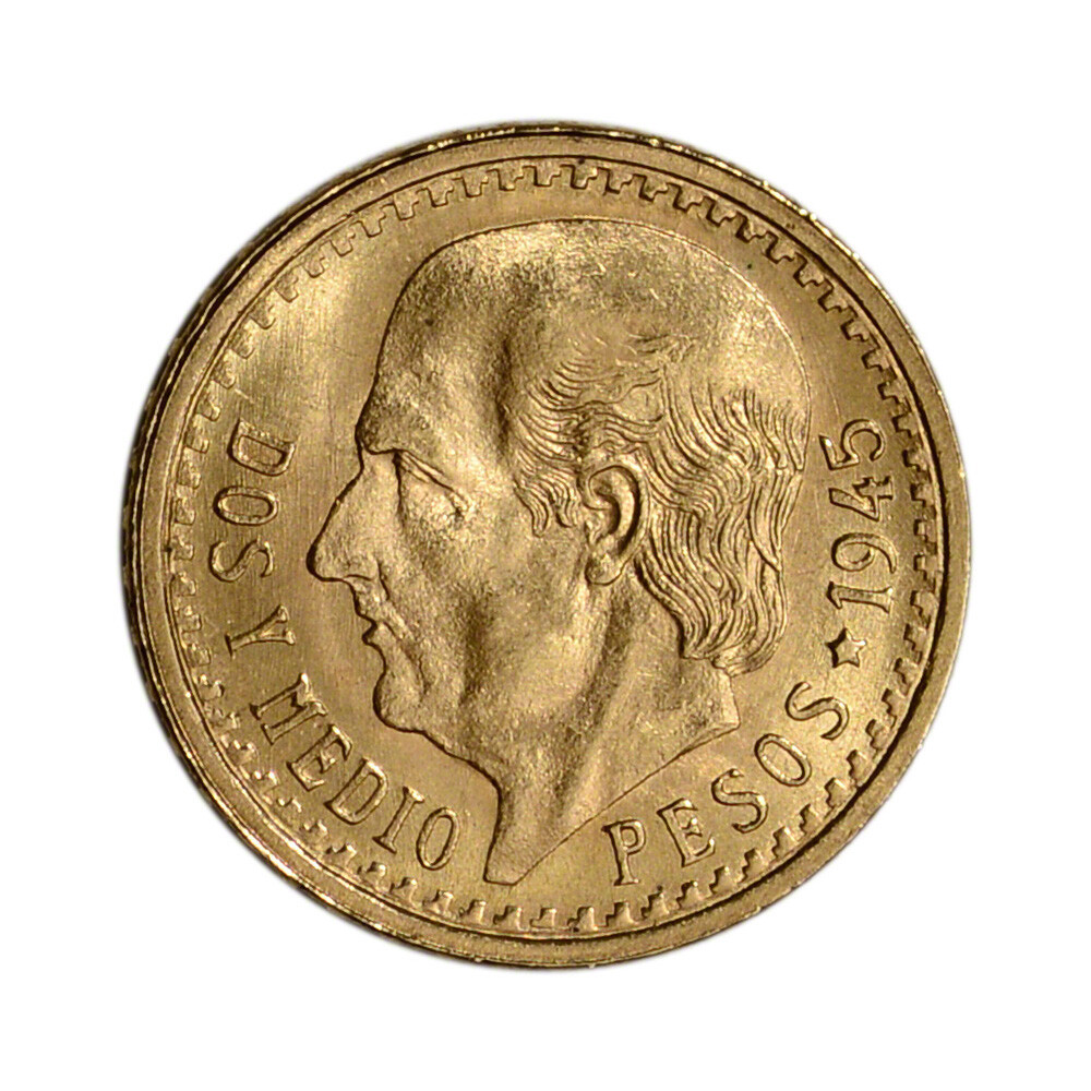 1945 Mexico Gold 2 1/2 Pesos .0603 oz - BU Restrike | eBay