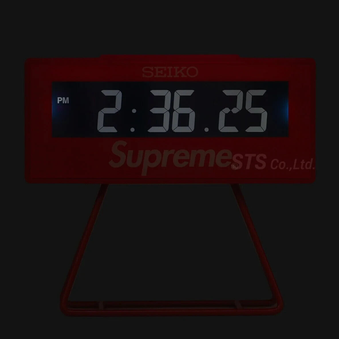Supreme × SEIKO Marathon Clock Red Digital QHL905RL with 2
