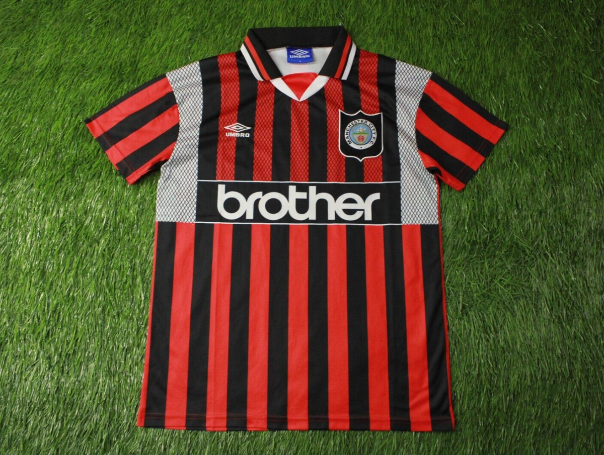MANCHESTER CITY 1994/1996 RARE FOOTBALL SHIRT JERSEY AWAY UMBRO