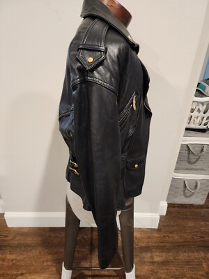 VINTAGE Siena Studio Womens Leather Motorcycle Biker Jacket Super