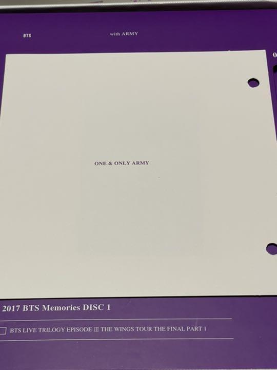 card only】Official BTS memories of 2017 Blu-ray ver. V taehyung