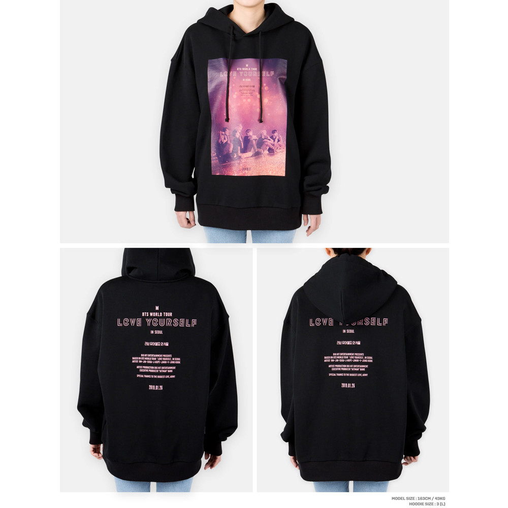 BTS WORLD TOUR LOVE YOURSELF in Seoul OFFICIAL MD Hoodie 2TYPE