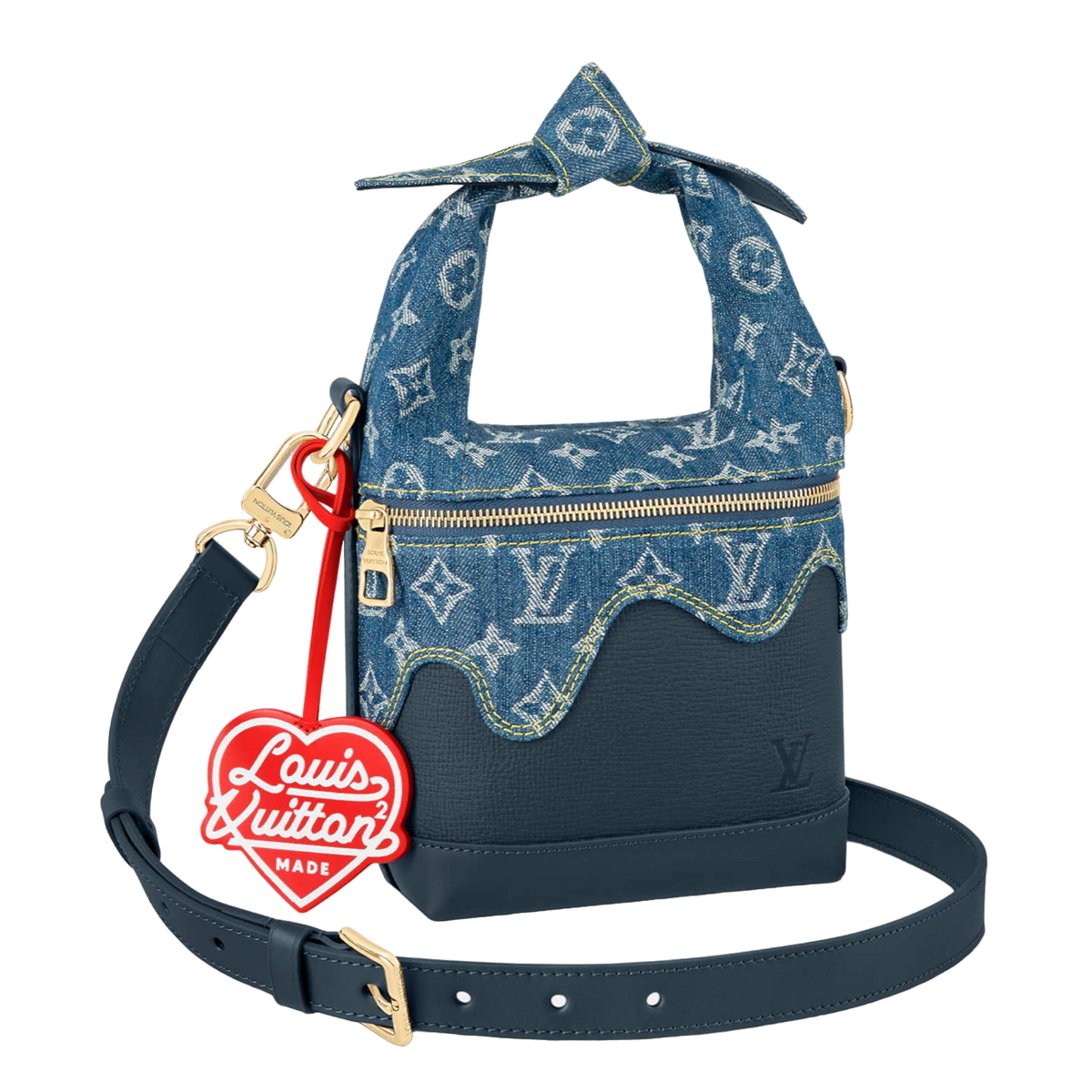 Louis Vuitton Nigo Japanese Cruiser Denim Blue LV Made Shoulder