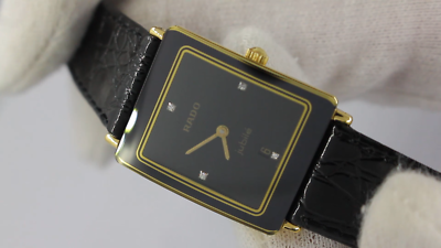 Near NOS 24mm Rado Jubile Diamond Integral Genuine Leather